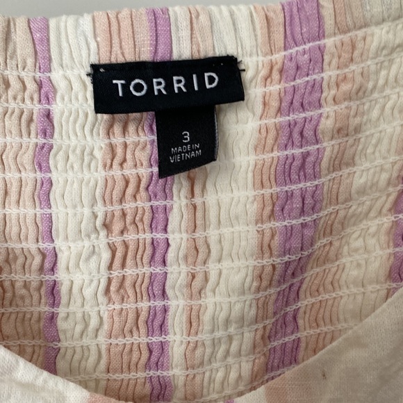 Striped, sundress with straps and pockets - Picture 6 of 8